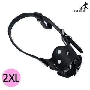 퍼피헛 가죽 애완견 입마개 (블랙) (XXL) WFIYTG4