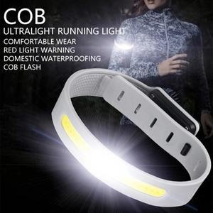 COB LED 암밴드 라이트, 스포츠 야간 주행 경고, 팔 다리 손목 C 타입 USB 충전식 IPX4 방수, 350mAh 500LM