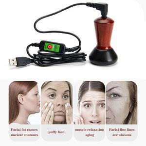 화산 핫 스톤 마사지 괄사 천연 핫 스톤 니들 등 목 얼굴 마사지기 스파 케어 개선