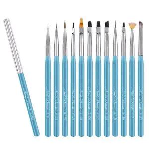 블루 붓 젤 세필 캡 붓세트 아트 브러쉬 12 (WFK9CVE)