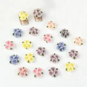 세트 7컬러 네일아트 스톤세트 플라워파츠 웨딩 (WFK9D50)