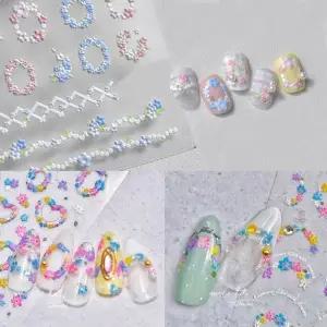 고품질 3종 꽃네일 플라워네일 엠보스티커 입체스티커 플라워네일 (WFK9D2A)