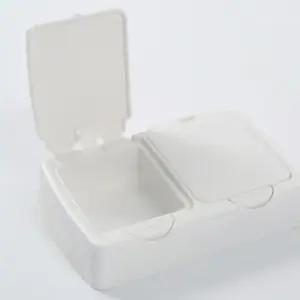 원터치 면봉 화장솜 보관함 정리함 사각 2구 DD-11372 W9915DD