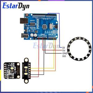 저전력 IR 보드 프로그래밍 인식 RGB 전자 PCB DIY 조명 센서 필터 차단 색상 TCS34725 가능 키트