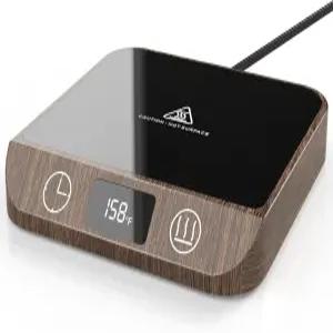 MADCKDEDRT 커피 머그 워머 20W 고속 난방 및 일정 온도 조절 6-템프 설정 1-12시간 타이머 캔들 차