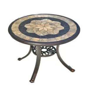 티테이블 세트 테라스 가구 원형 카페테이블 크림화이트