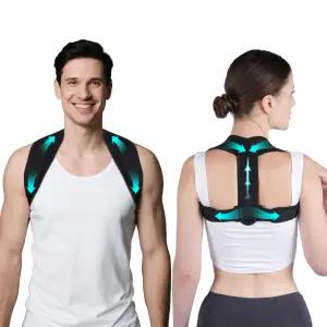 여성 및 남성용 자세 교정기 - 요추 어깨 목 척추측만증에 적합한 조절 가능한 상부 허리 편안한 탄력 지지