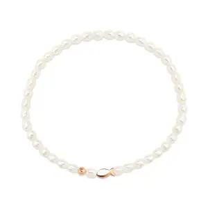 [비앤비골드] 14K 행운 물고기 골드볼 밥풀진주 소원 팔찌 CHB41112