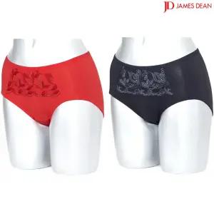 제임스딘 여성 자수레이스 면스판 맥시 팬티 2매입 JHWPY082