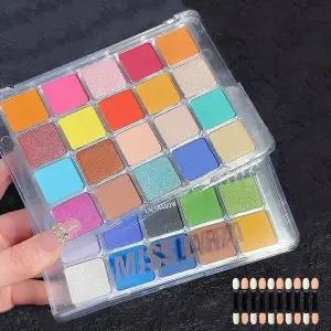 고품질 네일 압착식 아트 20색 3종 압착글리터 미러 컬러파우더 (WFKAN8G)