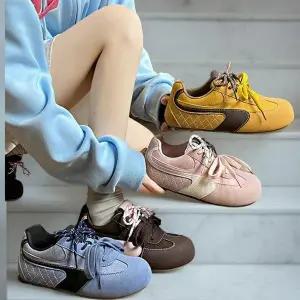 [하프클럽/다잇템]여성 레더 발레코어룩 끈있는 운동화