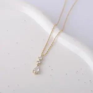 시후주얼리 골드 시뮬럿다이아 미니 드롭 물방울 목걸이 EC501N (WFKB317)