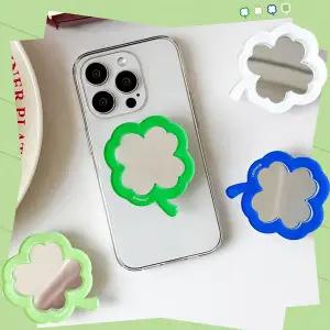 심플 클로버 미러 그립 톡홀더 스마트톡 핸드폰 거치대 단품