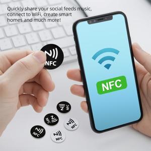 프로그래밍 가능 NFC 태그 NTAG215 13.56MHz 범용 스마트 장치 칩 스티커 504 바이트 개인 자동화 TaGM호환