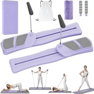 자동 반등 저항 기능이 있는 필라테스 보드 가방 및 수건이 다기능 홈 운동 장비 - 코어 강화기 Ab 트 다리