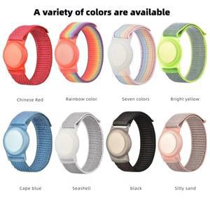 로케이터용 캐주얼 시계 스트랩 AirTags 나일론 소재 스크래치 방지 트래커 브래킷 액세서리 팔찌 케이스