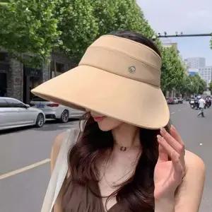 여성선캡 햇빛가리개 와이드챙 여름 바캉스모자