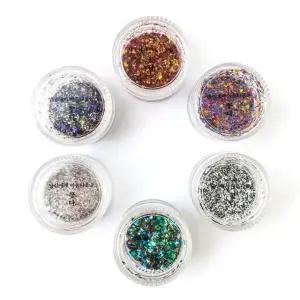 글리터파우더 6종 셀프네일 아트 재료 컬러 파우더 (WFKBJHK)