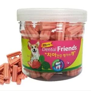 강아지 치석제거 소프트 개껌 덴탈껌 딸기 300g WFDAED3