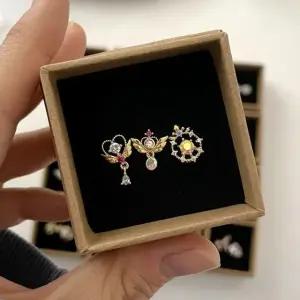 하트 큐빅 피어싱 세트 3종 귀걸이 여성악세사리 (WFKBONY)