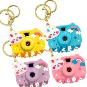 [하프클럽/]장식용 토끼 열쇠고리 장난감 키홀더 분실방지 카메라 디자인