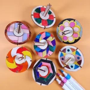 전통문양 나무팽이 만들기 꾸미기