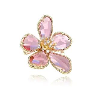 [하프클럽/]핑크 일곱가지 크리스탈 브로치 봄꽃 미니 색상 심플