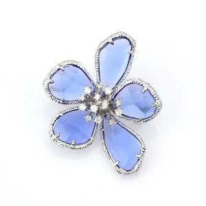 [하프클럽/]스카이 일곱가지 크리스탈 브로치 봄꽃 미니 색상 심플