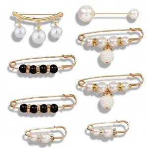 [하프클럽/]세트 백진주 다용도 흑진주 8종 스타일 옷핀 브로치 패션
