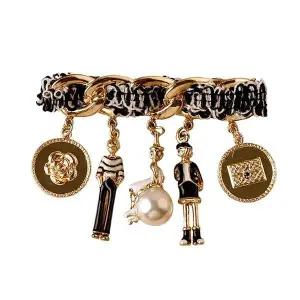 [하프클럽/]앤틱 레트로 런던스타일 진주 참 옷핀 브로치 C타입