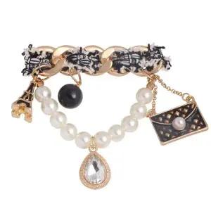 [하프클럽/]앤틱 레트로 런던스타일 진주 참 옷핀 브로치 B타입