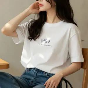 [하프클럽/]반팔 티셔츠 여자 이너 기본 베이직 심플 데일리