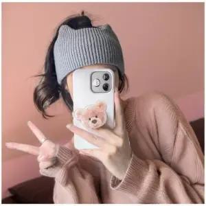 지앤지넓은 헤어밴드 여자 니트 무지 반다나 헤어밴드 머리띠 골지 니트 와이드 겨울 방한머리띠