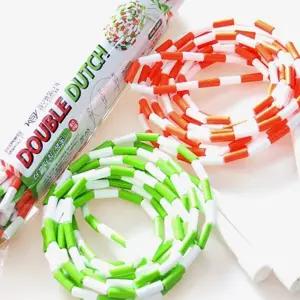 L87 색동 더블덧취 구슬 줄넘기 2개 1세트 쌍줄넘기 4