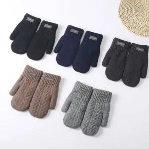 [하프클럽/]장갑 겨울 벙어리 방한 손모아 털 데일리 꽈배기