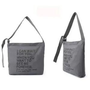 [하프클럽/]패브릭 그레이- 크로스 대학생 보조 가방 백 면혼방