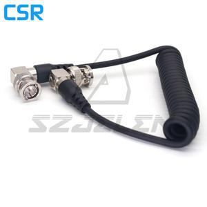 직각 BNC - 스프링 케이블 SDI 12G 비디오 75 Ω 동축 카메라 전송선