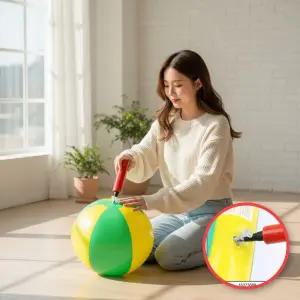 튜브 풍선용 공기주입기 축구공 자전거 핸드펌프 수동미니