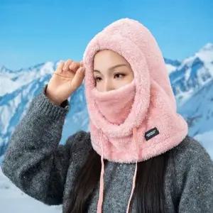 겨울 포근한 4컬러 360도 방한 풀커버 후드 마스크 넥워머