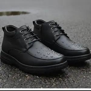 겨울 남성 털신발 방한 컴포트화 신발 가죽 데일리