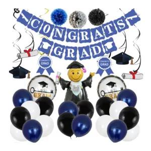 졸업식 기념파티 축하 블루 풍선장식세트 이밴트 오픈행사 회갑연 포토존
