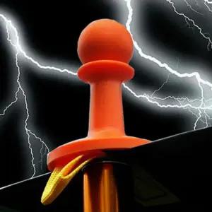 [하프클럽/]낙뢰방지캡 텐트 타프소품 그늘막 타프 캠핑 보호기 4개