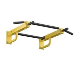 턱걸이바 벽부착형 옐로우 헬스장 근육 강화 철봉 팔뚝 이두
