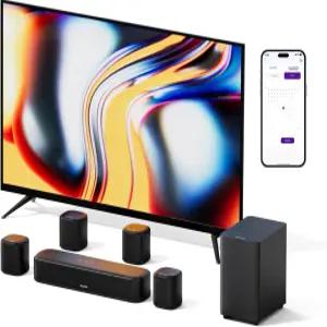 ULTIMEA 7.1ch 사운드 바(서브우퍼 포함) TV용 가상 서라운드 시스템 스마트 바(서라운드 스피커 4개 피크