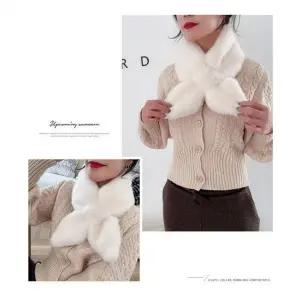 EA 여성 귀여운 밍크퍼 쁘띠 머플러 겨울 방한 목도리