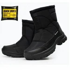 키높이 남자 방한 부츠 겨울 털신발 남성 보온 신발 신발 세정티슈 세트