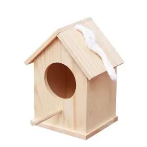 앵무새 새장 새집 나무 사육상자 새 중형 패키지 하우스 날림장 둥지