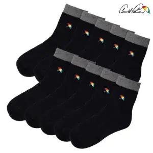 아놀드파마 여자 중목양말 신축성좋은 갑종 골지양말 검정 블랙 10족 국산