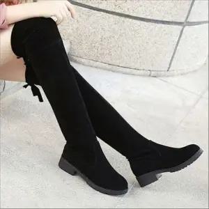 여성 오버니하이 롱부츠 스웨이드 기모안감 겨울 신발