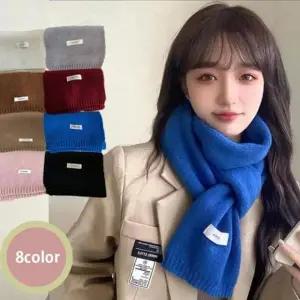 쁘띠 머플러 부드러운 니트 여성 목도리 남녀 공용 겨울 넥워머